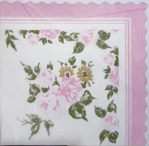 Rice Paper Napkins, Decoupage, Wedding, Event, Brand New, Pink Rose - Picture 1 of 1