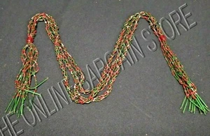 Frontgate Christmas Holiday Set 12 Beaded 33" Swag Ornaments Garland Red Green - Picture 1 of 8