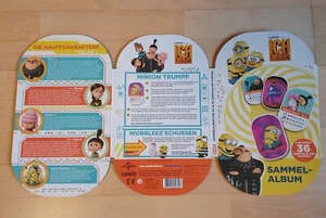 12 Wobbleez MINIONS und Minions Sammelalbum komplett mit 36 Karten (Rewe) - Bild 1 von 4