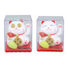 Solar Powered Beckoning Lucky Money Cat for Home Office Car Decor GE