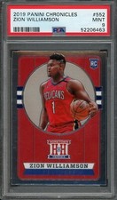 Zion Williamson 2019 Panini Chronicles Rookie Hometown Heroes #552 PSA 9