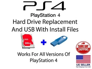 Sony PlayStation 4 Ersatz interne 500GB 2,5" Festplatte mit USB Update - Bild 1 von 2