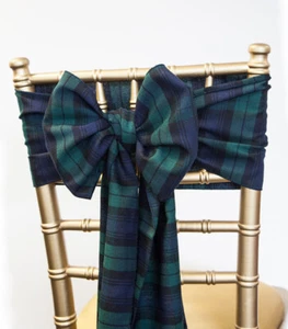 Christmas Blackwatch Tartan Print Sash Table Runner Napkin Festive Dinner Decor - Picture 1 of 4