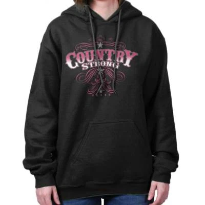 Cute Country Strong Brand Southern Cowgirl Womens Hooded Sweatshirts Hoodies - Image 1 of 4