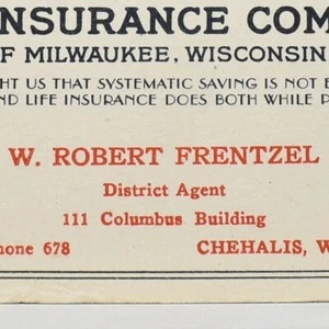 1936 Robert Frentzel Chehalis Washington Northwestern Mutual Life Insurance - Picture 1 of 3