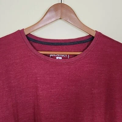 Architect 男式红色短袖圆领休闲 T 恤/上衣,L 码(大号) — 第 1/4 张图片