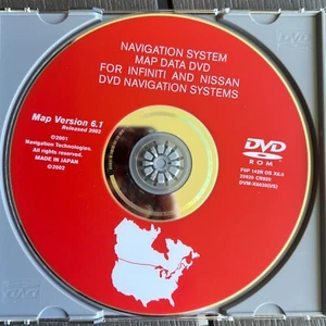 Navigation System Map Data DVD for Infiniti and Nissan DVD Version 6.1 - 2002 - Foto 1 di 1