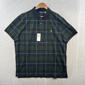 NEW Polo Ralph Lauren Holiday Heritage Shirt 2XL Slim Green Plaid Tartan Pony - Picture 1 of 18