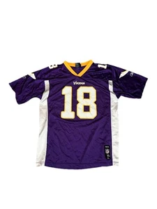 Youth XL (18-20) Sidney Rice Minnesota Vikings Jersey Reebok Purple #18 - Picture 1 of 5