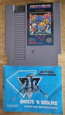 Ghosts 'n Goblins (1986, Nintendo NES) Manual & Case - Image 1 of 2