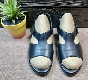 SAS Suntimer Womens Black Beach Walking Outdoor Ankle Strap Sandals Sz 9 Wide - Picture 1 of 10