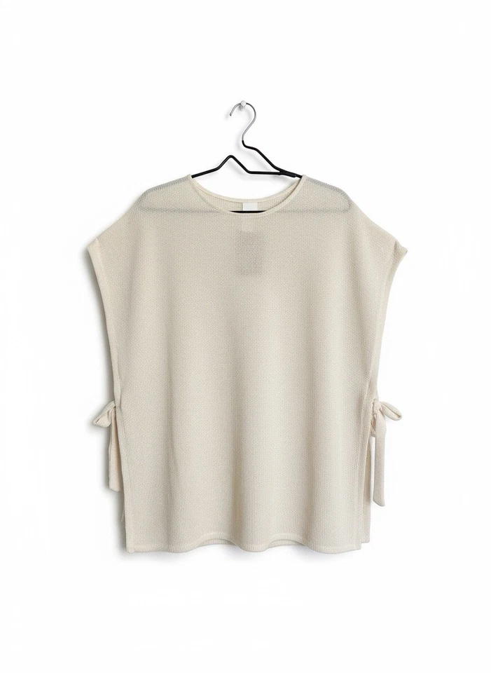 H&M Cream Colored Pull Over Vest Side Ties Size XL NWT - Изображение 1 из 1