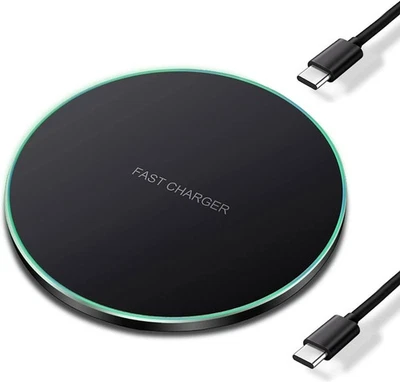 Wireless Fast Charger Charging Pad Dock for Samsung For iPhone Android Phone - Image 1 of 4
