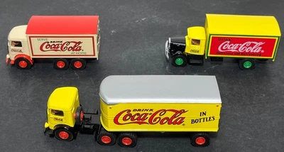 1991 Hartoy AHL Mack CJ Serve Drink Coca-Cola At Home Delivery Truck Set Of 3 - Image 1 of 4