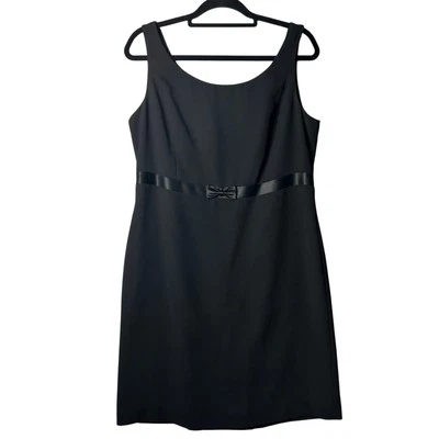 Amanda Smith Dress Womens 12 Black Sleeveless Round Neck Sheath Mini Dress - Image 1 of 4