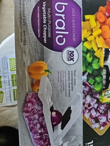 Bralo Black Multi-Purpose Vegetable Chopper New  15 Pcs Dice Slice Chop  - Picture 1 of 8