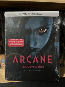 ARCANE LEAGUE OF LEGENDS SEASON ONE 4K UHD BLURAY STEELBOOK ** NEW US IMPORT ** - Picture 1 of 3
