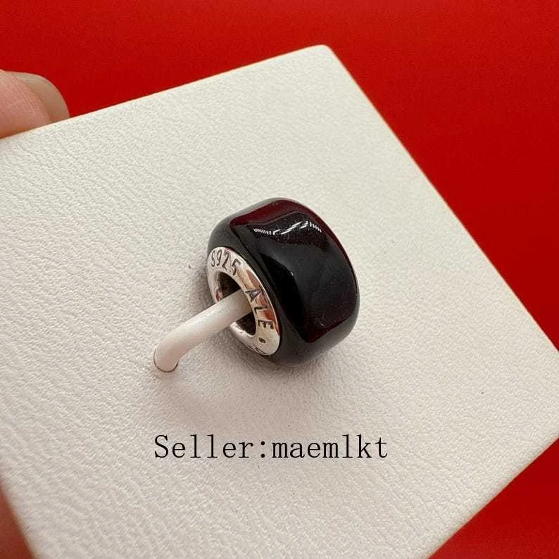 Nuevo Dije Mini Cristal de Murano Negro Plata de Ley 925, Dije de Murano Foto 1 de 3