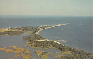 Postal de colección Point Lookout Maryland vista aérea sin publicar - Imagen 1 de 2