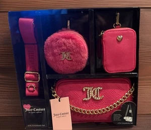 Free Love JuicyCouture 4-teiliges Kamera Umhängetasche Geschenkset Neu im Karton Hot Pink - Bild 1 von 8
