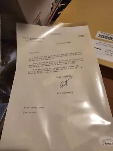 Kunst Buchwald Schriftsteller signierte Briefkarte JSA beglaubigt - Bild 1 von 2
