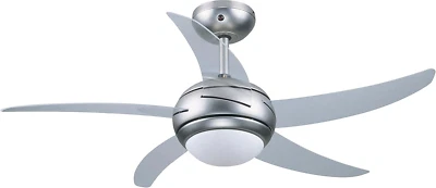 Ventilatore Da Soffitto Con Luce E Telecomando  70911 Silver Con Pala Trasparent - Immagine 1 di 4