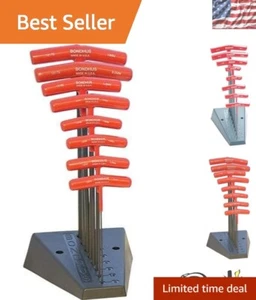 Premium 8-Piece T-Handle Balldriver Set (2-10mm) with Stand - Protanium Steel - Picture 1 of 6