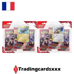 Pokémon - Set 2 Tri Pack EV10 3 Booster Rivalitäten Schicksale Känguru & Zeblitz - Bild 1 von 4