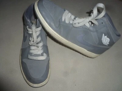 NIKE AIR JORDAN RETRO 1 MID SHOES 554724-014 11 MENS COOL GREY BASKETBALL - Image 1 of 4