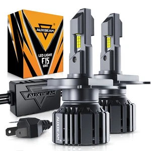 AUXBEAM Canbus H4 LED Headlight Kit Light Bulbs High Low Beam 6500K HB2 9003 70W - Picture 1 of 12