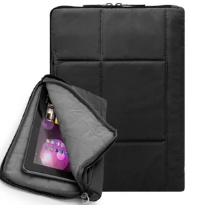 Black Nylon Soft Tablet Sleeve Travel Case Cover For 11" Lenovo Tab M10 FHD Plus - Picture 1 of 11
