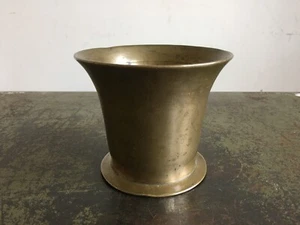 Antique 19th Century Heavy Brass Mortar Bowl Dish Farmhouse Barn Salvage - Picture 1 of 12