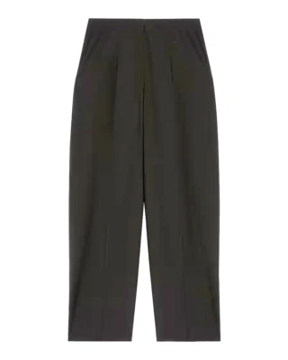 NUEVO CON ETIQUETAS TEORY Pantalones Cortos de Zanahoria Plisados ​​en Negro Trazables Elastizados Lana 12 Foto 1 de 4