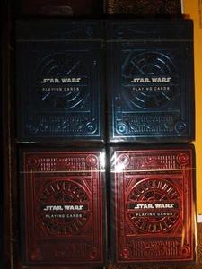 BRAND NEW SEALED Star Wars Playing Cards Blue And Red Theory 11 LOT of 4 Decks - Picture 1 of 3