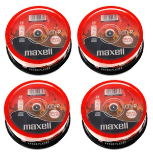 GENUINE MAXELL CD-R 80 MINS XL-II DIGITAL AUDIO RECORDABLE BLANK DISCS 100 PACK - Imagen 1 de 1