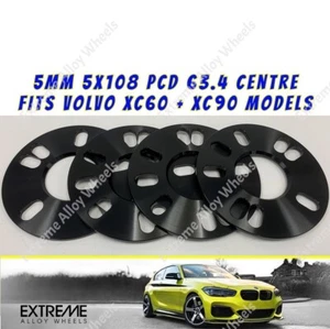 Adatto per Volvo XC60 (solo XC90 Mk2) distanziali cerchi in lega da 5 mm centrati 5x108 63,4 x 4 - Foto 1 di 5
