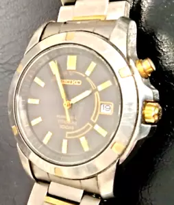 Seico Indicator Kinetic Titanium Japan movt 5N62-0BC8 WR10bar mens watch - Picture 1 of 6