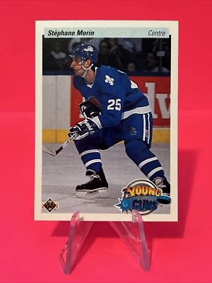 1990-91 Upper Deck Stephane Morin Young Guns Rookie Card #524 French Version - Image 1 of 2