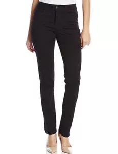 Nuevos Pantalones de mezclilla NYDJ Not Your Daughters Janice negros de pana talla 2 nuevos con etiquetas - Imagen 1 de 8