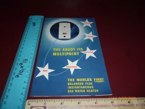 ASCOT 715 MULTIPOINT BALANCED FLUE GAS WATER HEATER LEAFLET/PAMPHLET *RARE* - Picture 1 of 9