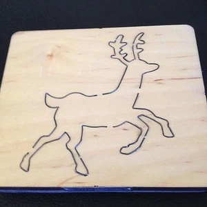 CROSS-CUTS SMALL WOODEN DIE 5"x4.25 REINDEER ***SIZZIX BIG SHOT, BIG SHOT PRO - Picture 1 of 4