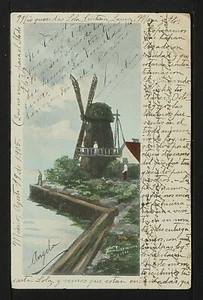 NETHERLANDS 88.-Dutch mill (1905) (Undivided Back) - Picture 1 of 2