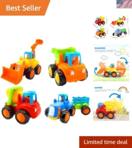 Set of 4 Friction-Powered Construction Vehicles for Toddlers 1-3 Years Old - Picture 1 of 11