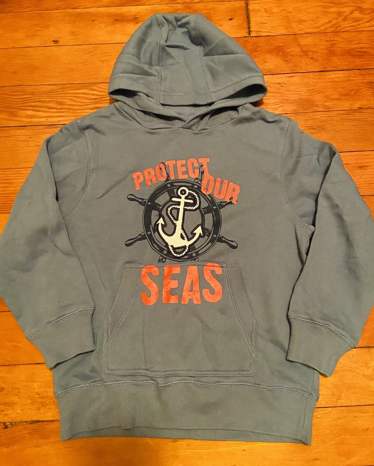 Sudadera con Capucha Gymboree Go Náutica Azul Ancla Polar Niños M 7-8 NUEVA NUEVA CON ETIQUETAS Foto 1 de 1