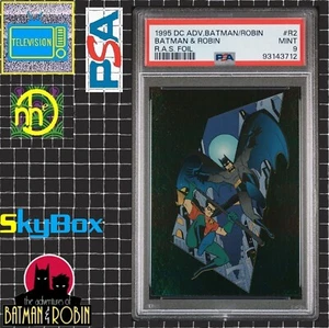 1995 Skybox Adventures of Batman & Robin - RAS Foil R2 Batman & Robin PSA 9 MINT - Picture 1 of 4