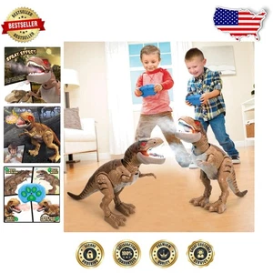 Juguete de dinosaurio T-Rex con control remoto para niños 3-7 - Luces LED y sonidos rugientes - Imagen 1 de 10