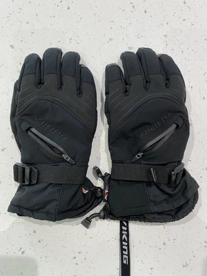 VIKING Black Ski Gloves Size 10 - image 1 of 4