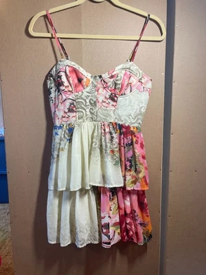 Twenty one cream floral dress M - Image 1 of 4