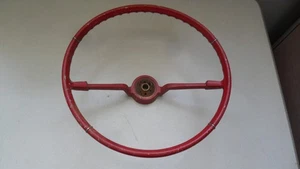 65 66 Chevy Impala Steering Wheel Red OEM Used Hot Rod Factory 02AB4 IL - Picture 1 of 12