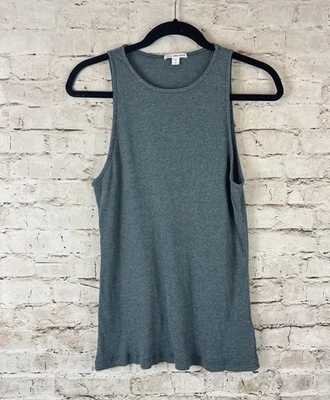 Standard James Perse Women's Size 3 Ribbed Tank Top Teal Green WRTJ3777 Cotton - Image 1 of 4